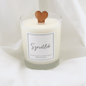 Szeretlek! - Rózsa és Pezsgő illatú gyertya